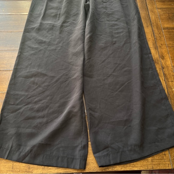 Zara black wide-leg pull-on trouser pants size S - Picture 4 of 13